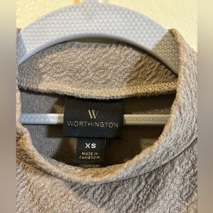 Worthington Textured Beige Blouse